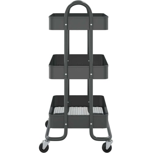 VidaXL Kolica s 3 razine antracit 43 x 34 x 79 cm čelična Slike