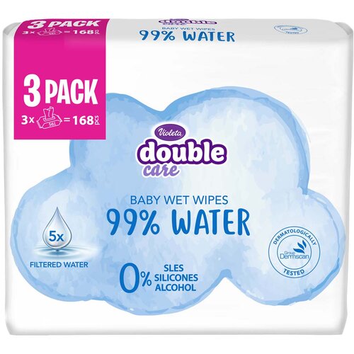 Violeta baby vlažne maramice water care 3x56kom Slike