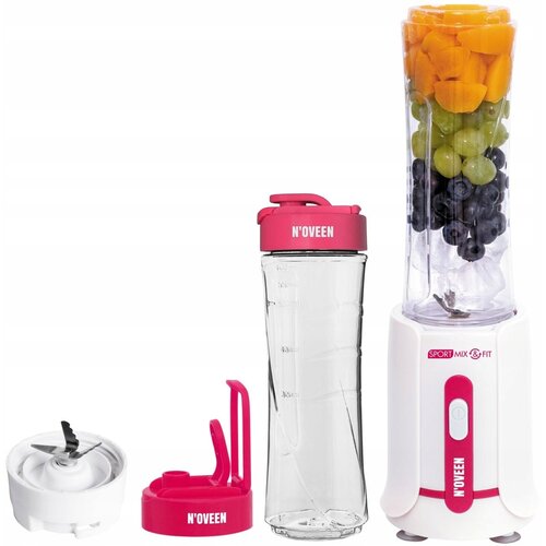 Noveen SB220 Sport Mix &amp; Fit &ndash; Smoothie me&scaron;alnik 300 W s 2 &scaron;portnima steklenicama po 600 ml, Amarant Cene