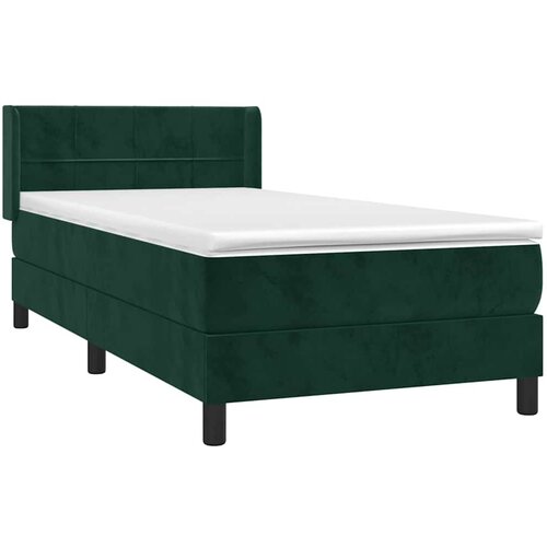 Box spring krevet s madracem tamnozeleni 100x200 cm bar&amp;scaron;unasti Slike