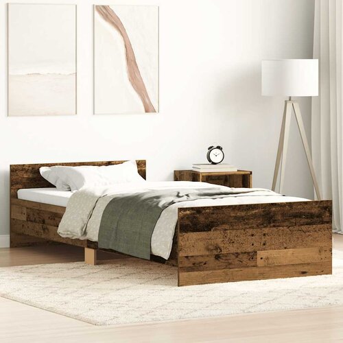 vidaXL Posteljni okvir brez vzmetnice star les 90x190 cm Cene