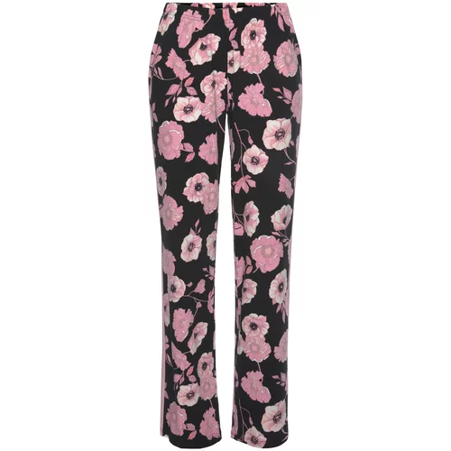 Lascana Spodnji del pižame roza / črna