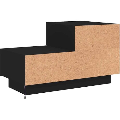  Noćni ormarić s LED svjetlima crni 70 x 36 x 40,5 cm Slike