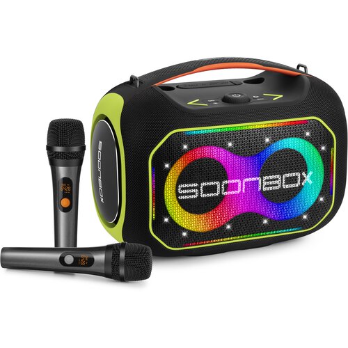 SOONBOX Prijenosni bluetooh zvučnik FM radio sa dva mikrofona S6300PRO crni Cijene
