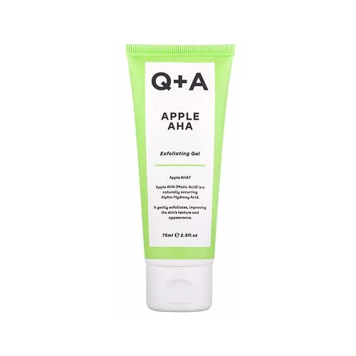 Q+A Apple AHA Exfoliating Gel eksfoliacijski gel z aha kislinami 75 ml za ženske