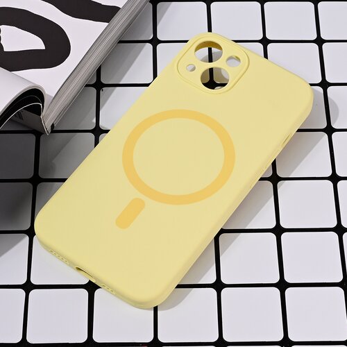  Maska za iPhone 13 61 Magsafe Pure color žuta Slike