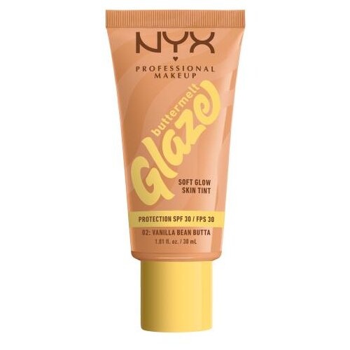 NYX Professional Makeup Buttermelt Glaze Soft Glow Skin Tint SPF30 puder za vse tipe kože 30 ml odtenek 02 Vanilla Bean Butta Cene