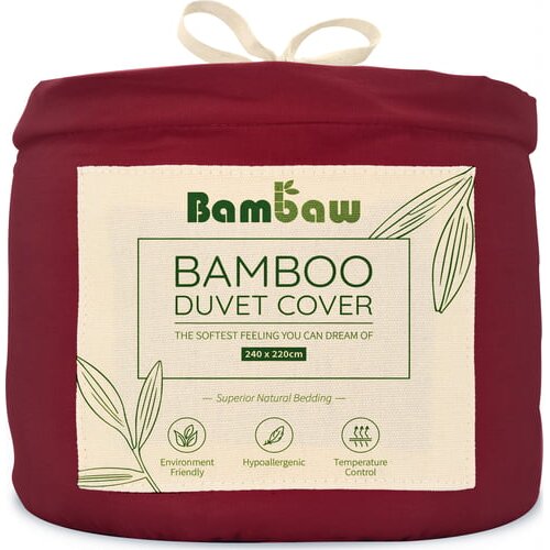Bambaw prevleka za odejo iz bambusa 240 x 220 cm - burgundy Cene