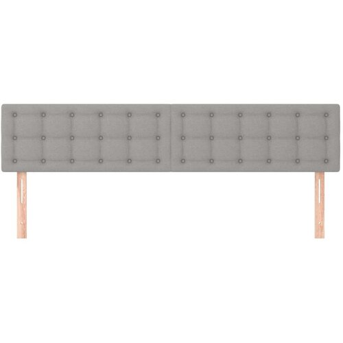  Uzglavlja 2 kom svjetlosiva 90x5x78/88 cm od tkanine Slike