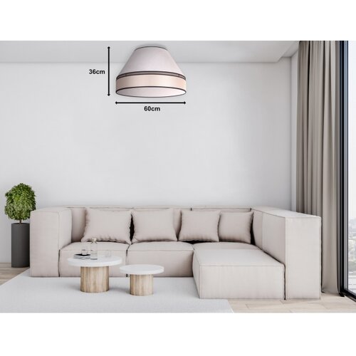  duolla - plafonsko svetlo avignon 3xE27/15W/230V, prečnik 60 cm, bež Slike
