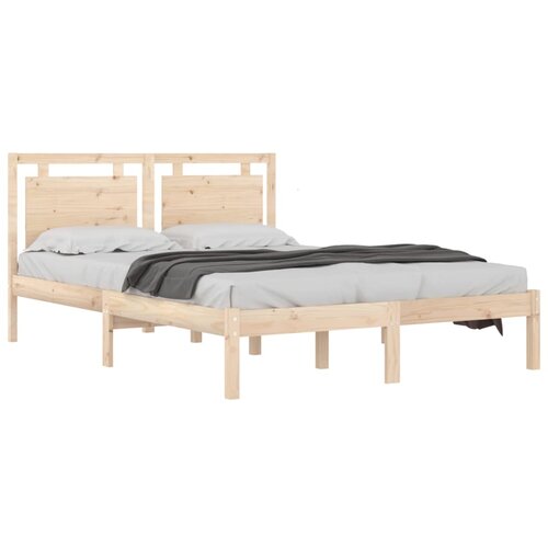  Okvir za krevet od masivnog drva 150 x 200 cm veliki bračni Slike