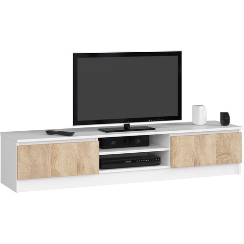 AKORD Tv Omarica, Bela/Hrast Sonoma, (5000331805) Cene