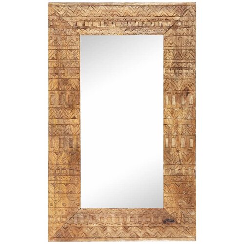  Ručno izrezbareno ogledalo 80 x 50 x 2,5 cm masivno drvo manga Slike