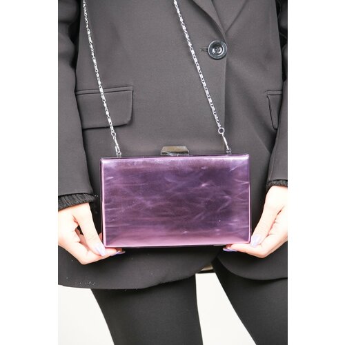 LuviShoes Helf Metallic Lilac Women's Evening Bag Slike