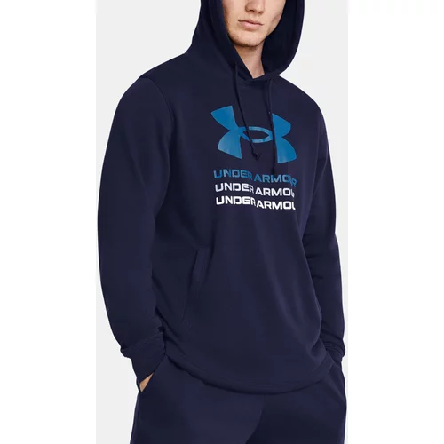 Under Armour UA Rival Terry Graphic Hood Pulover Modra
