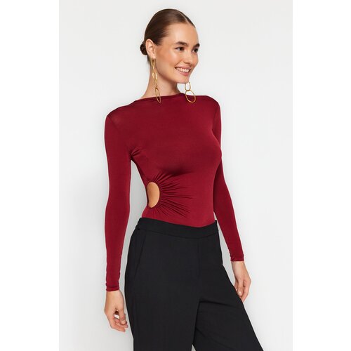 Trendyol Claret Red Knitted Window/Cut Out DetailBody Slike