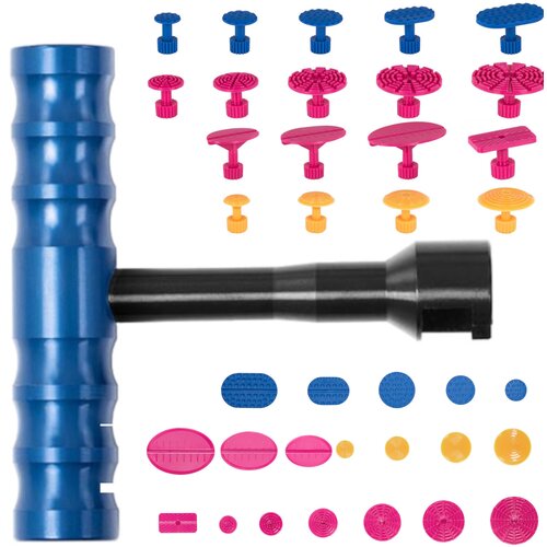 MSW 19-Piece PDR Dent Removal Set with T-Shaped Handle for Cars and Appliances, (21740688) Cene