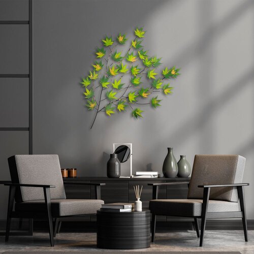 Wallity Zidna dekoracija Acer Palmatum, 92x116cm, Zelena Cene