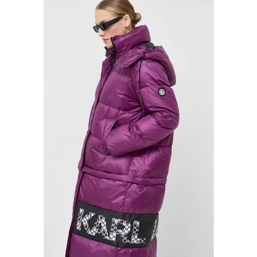 Karl Lagerfeld Puhovka ženska, vijolična barva
