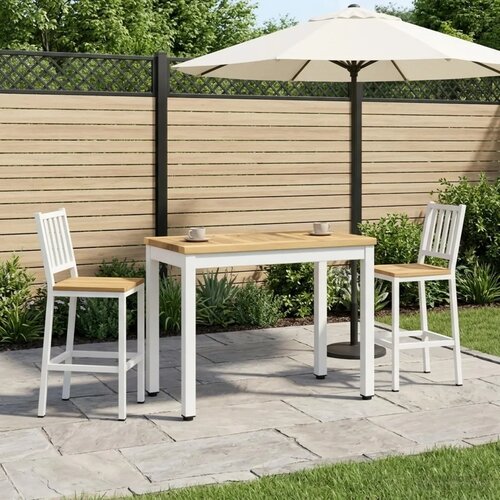  Stolić za kavu Bijela 60 5 x 30 x 36 cm Čvrsto drvo akacije - 60 5 x 30 x 36 cm Bijela Cene