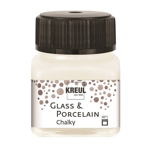 Kreul boja sa efektokom krede za staklo i porcelan kreul 20 ml white cotton Slike
