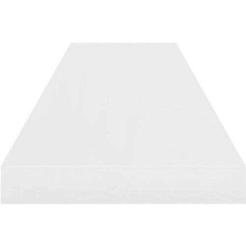 VidaXL plutajuća zidna polica visoki sjaj bijela 90x23,5x3,8 cm MDF Slike