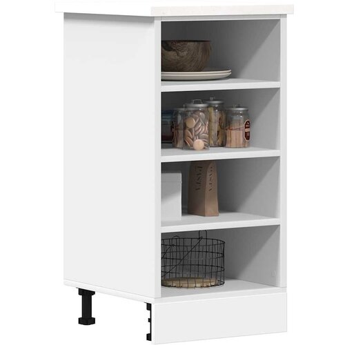 vidaXL Spodnja omarica bela 40x44,5x81,5 cm iz umetnega lesa Cene
