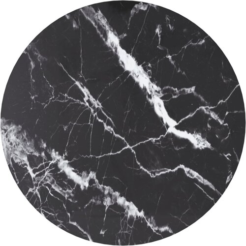 VidaXL Mizna plo&amp;scaron;ča črna &amp;Oslash;60x0,8 cm kaljeno steklo z marmorjem Slike