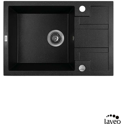 LAVEO Granitna sudopera Barbados 65x44cm Crna Cene