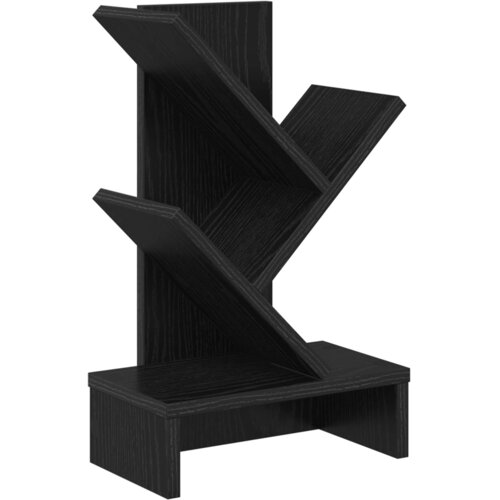 vidaXL Polica za knjige s 3 etaže 30 x 18 x 48 cm Konstruirano drvo - Crni hrast 30 x 18 x 48 cm Cene