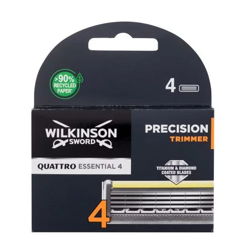 Wilkinson Sword Quattro Essential 4 Precision Trimmer Set Rezervna oštrica 4 komada za moške