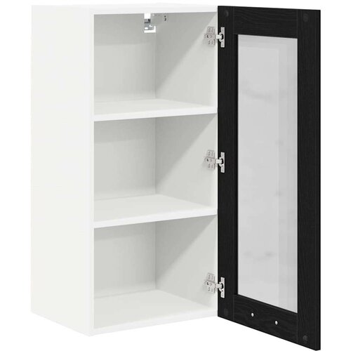 VidaXL viseći ormarić s policom riga 2 pcs crni hrast 40 x 31 x 80 cm Slike