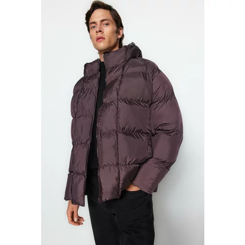 Trendyol Men's Brown Oversized Windproof Winter Jacket