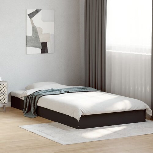 Furnova Posteljni okvir črn 90x190 cm inženirski les, (21935585) Slike