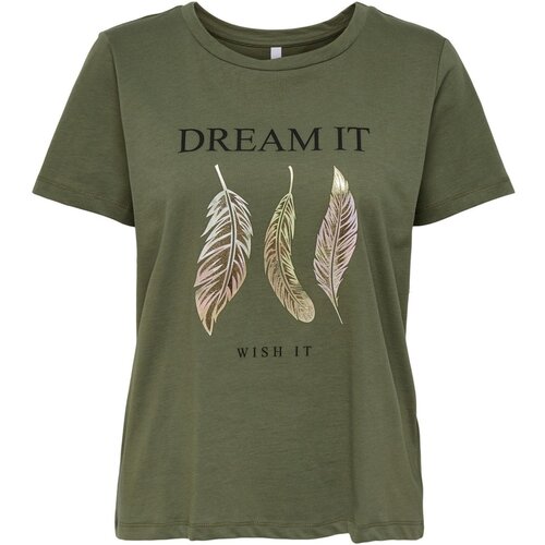 Only Majice s kratkimi rokavi CAMISETA MANGA CORTA VERDE MUJER 15268532 Zelena Slike