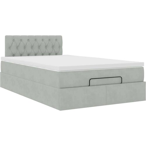 vidaXL Okvir za krevet s madraca svjetlosivi 120x190 cm baršunasti Cene