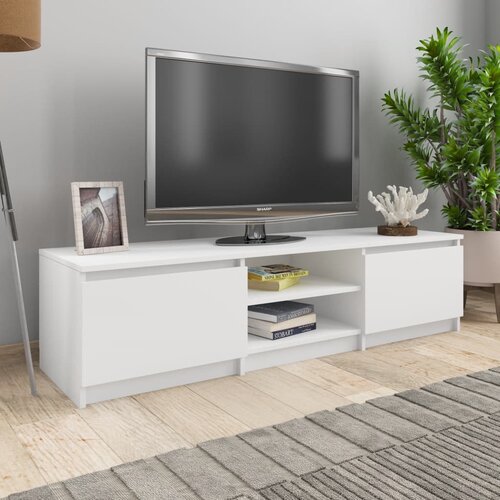 VidaXL TV ormarić od iverice bijeli 140 x 40 x 35,5 cm Slike