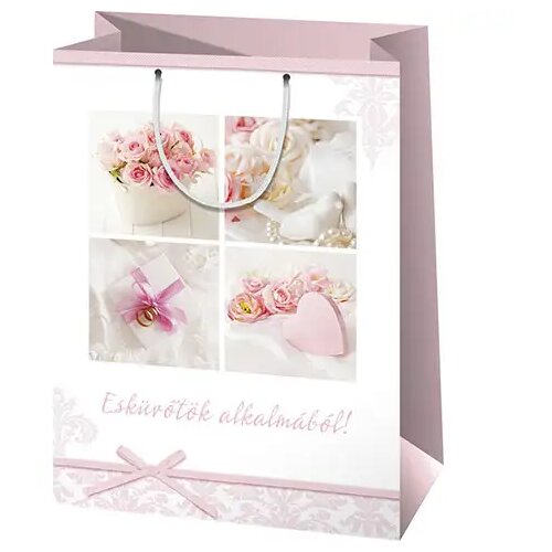 Cardex divovska poklon vrećica ukra&scaron;ena vjenčanim uzorkom i natpisom 33x15x44cm Cijene