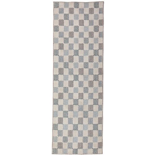 Flair Rugs Moder pralen tekač iz me&scaron;anice bombaža 80x230 cm Muted Checkerboard &ndash; Cene