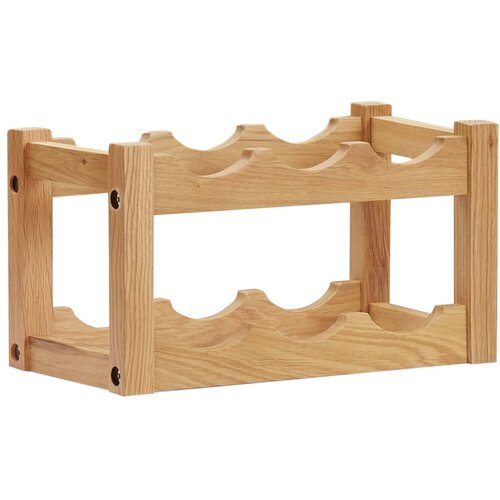  Stalak za vino za 6 boca 37 x 21 x 21 cm od masivne hrastovine Cene