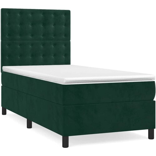 Box spring krevet s madracem tamnozeleni 80 x 200 cm bar&amp;scaron;unasti Slike