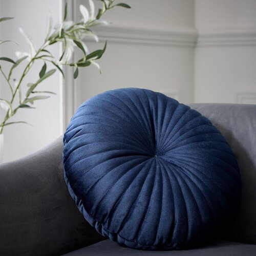Catherine Lansfield Žametna okrasna blazina &amp;oslash; 40 cm Round Soft Touch &amp;ndash; Slike