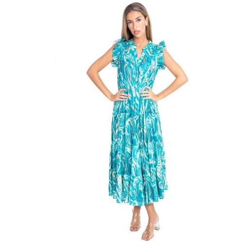 Isla Bonita By Sigris Dolge obleke Dolga Midi Obleka Modra Cene