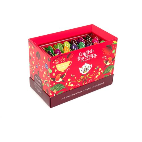 English Tea Shop Čajni adventni koledar &amp;quot;Christmas Countdown&amp;quot; rdeč, bio - 25 čajnih vrečk Slike