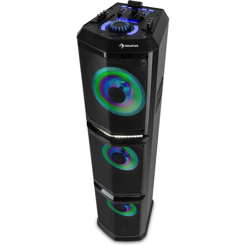 Auna clubmaster, triplebeat, party station, maks. 250 w, subwoofer 3 x 10 ", usb, bt, aux, Cene