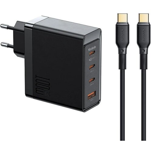 McDodo CH-5141 SET 100W ZIDNI Punjač USB-C x3 + USB-A + KABL 100W TIP-C, 2m Slike
