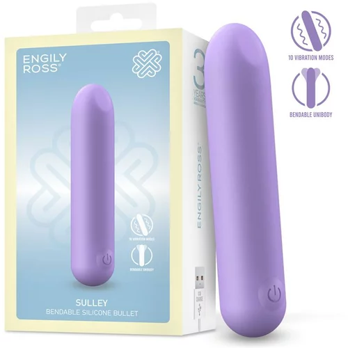 ENGILY ROSS Sulley Vibrating Liquid Silicone Bendable Bullet Lila