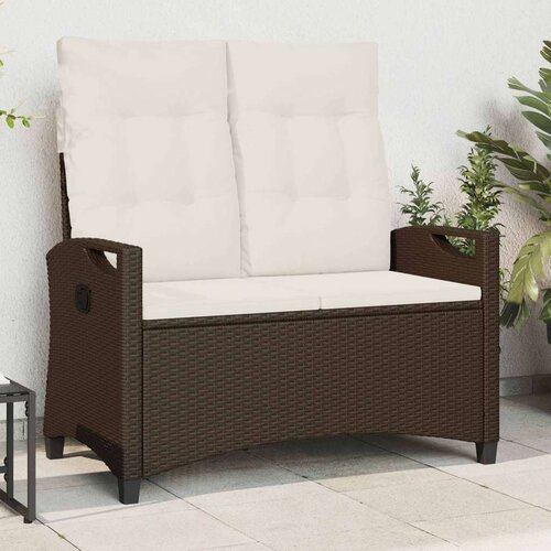  Vrtna klupa Smeđa i krem 105 x 60 x 112 cm Čelik i poliester - Smeđa i krem Cene