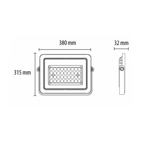 LED reflektor SMD 200W/220VAC, 6500K, crni, PROSTO Slike