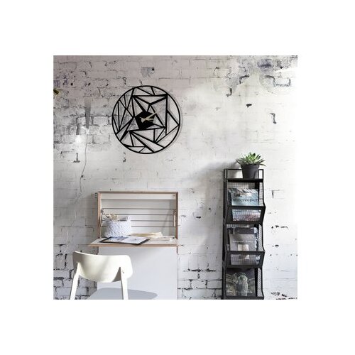 WALLXPERT Zidni sat Perspektiva, 50 x 50 cm, Crni Cijene